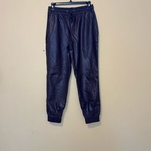 Truth by Republic brown faux leather  joggers